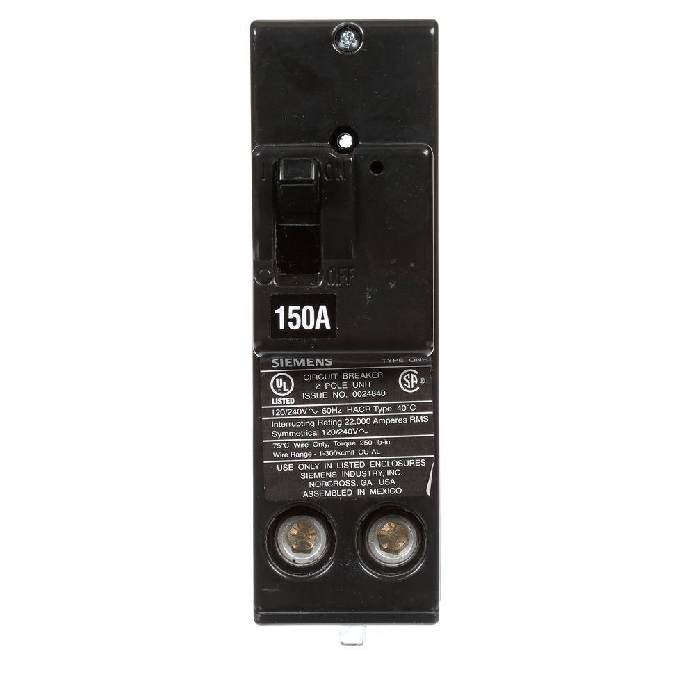 Siemens QN2150H 150A Double Pole 120/240-Volt 22K Type QNH Circuit Breaker