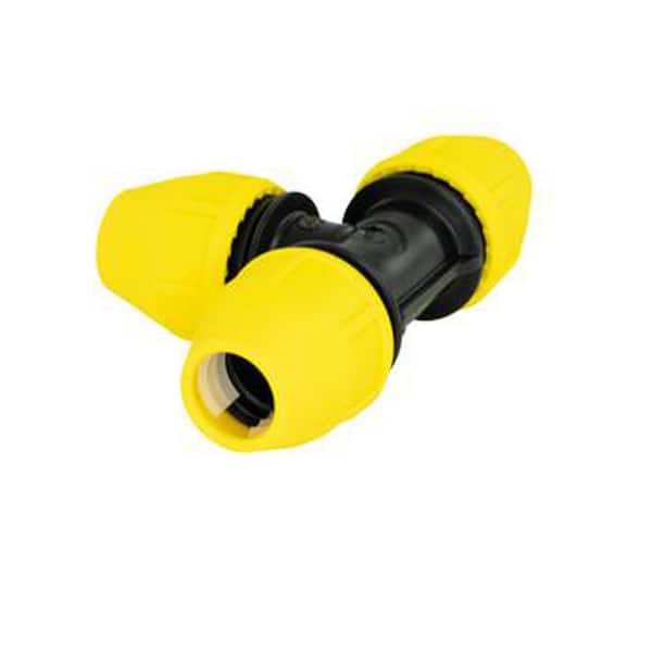 IPS HOME-FLEX Depot 18-401-005 9.3 The 1/2 Pipe Home Poly DR - Tee in. Gas Underground Yellow