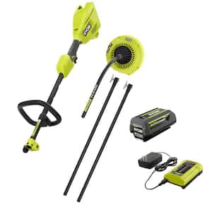 40V Expand-It Cordless Battery Attachment Capable Powerhead Kit & Gutter Blower with 4.0 Ah Battery and Charger