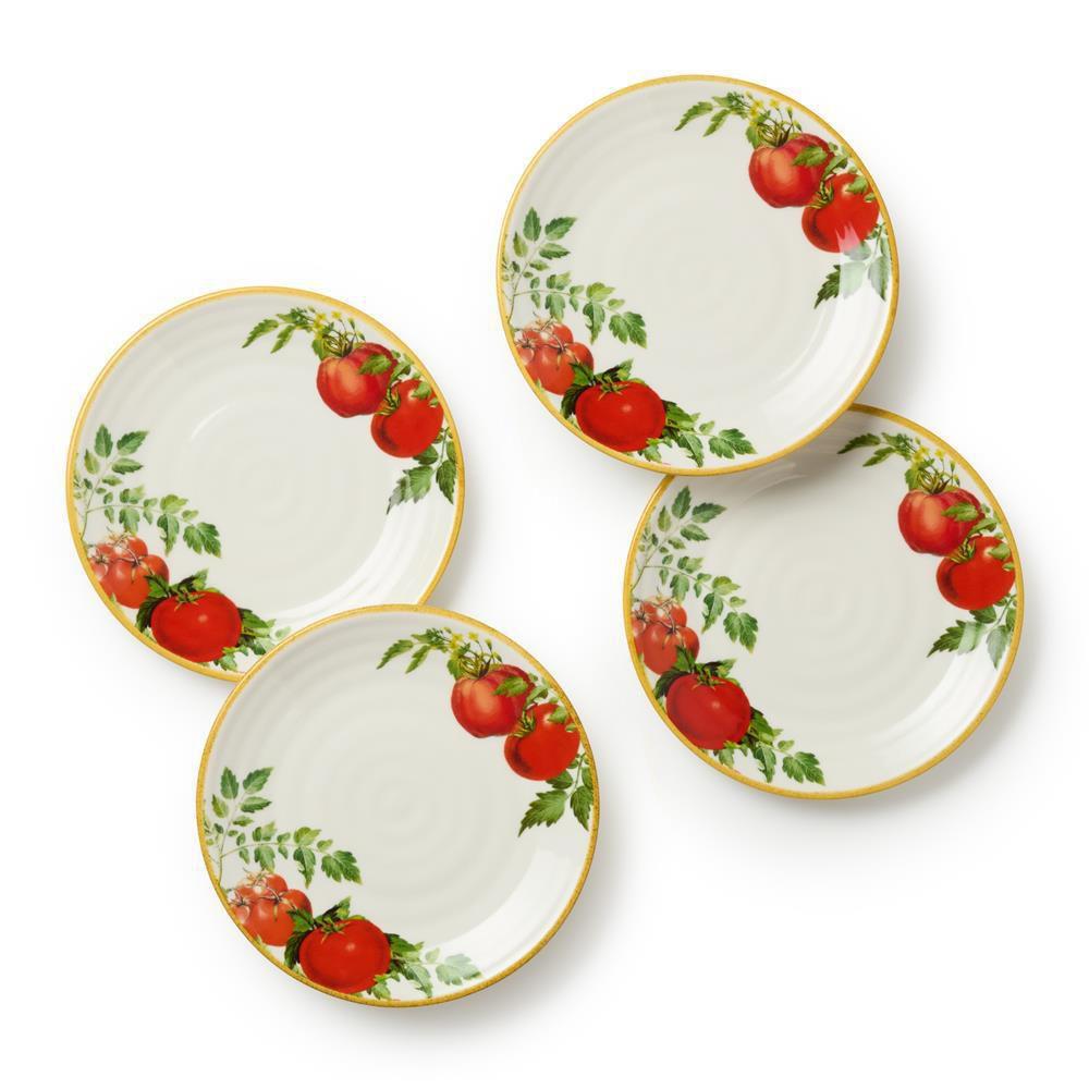 Pomodoro Set of 4 Canape Plates 6 in.