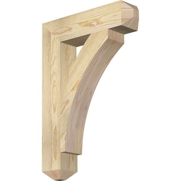 Ekena Millwork 4 in. x 26 in. x 18 in. Douglas Fir Thorton Craftsman Rough Sawn Bracket