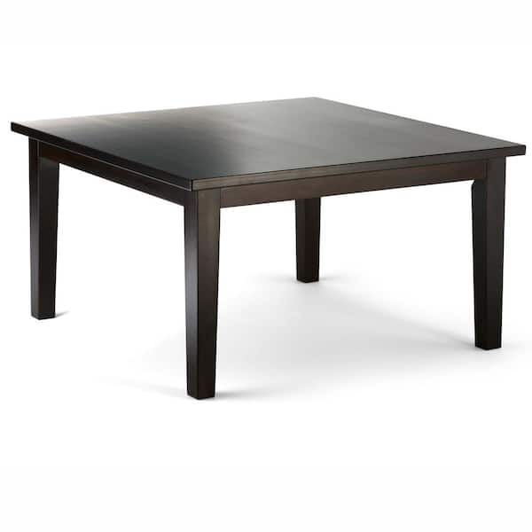 Square Contemporary Dining Table, 54 Inch Square Glass Dining Table