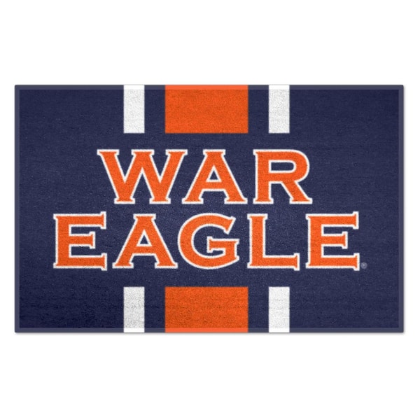 FANMATS Auburn Orange Starter Mat Accent Rug - 19 in. x 30 in. Slogan Design