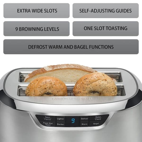 KENMORE Elite 4-Slice Auto-Lift Long Slot Toaster KKELST4SS - The Home Depot