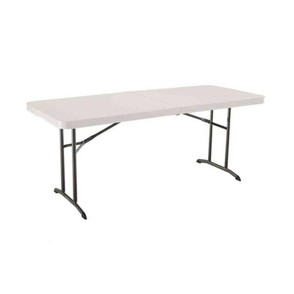 Lifetime 6 ft. Almond Commercial Fold-In-Half Table