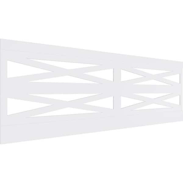 Ekena Millwork 32 in. H x 94-1/2 in. W 21.04 sq. ft. Farmhouse Fence PVC Wainscot Paneling Kit