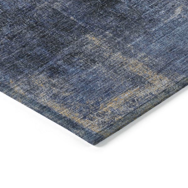 Chantille Machine Washable Indoor/Outdoor Abstract ACN1980 Navy 2 ft. x 3 ft. Accent Rug
