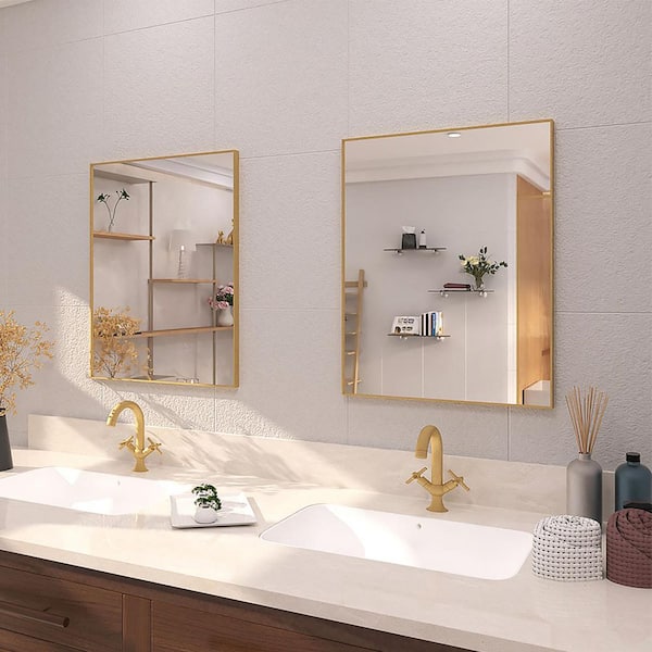 TaiMei 24 in. W x 30 in. H Rectangular Framed Wall Bathroom Vanity