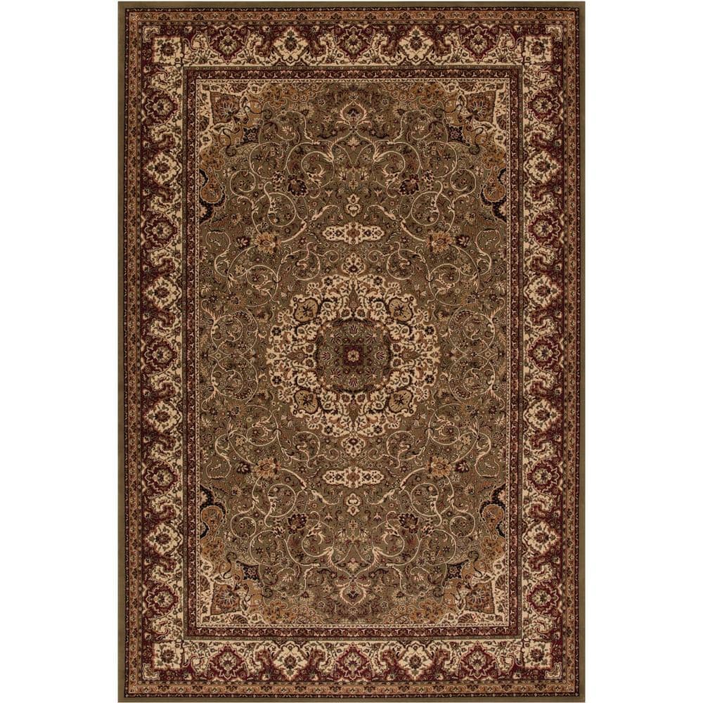 Persian Classics Isfahan Green 4 ft. x 6 ft. Area Rug price history on PriceWatchPro