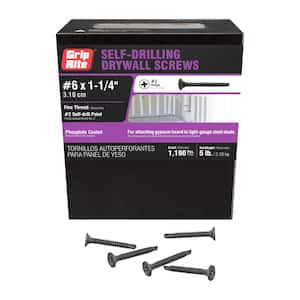 #6 x 1-1/4 in. #2 Phillips Bugle Head Fine Thread Drywall Screws 5 lb. Box