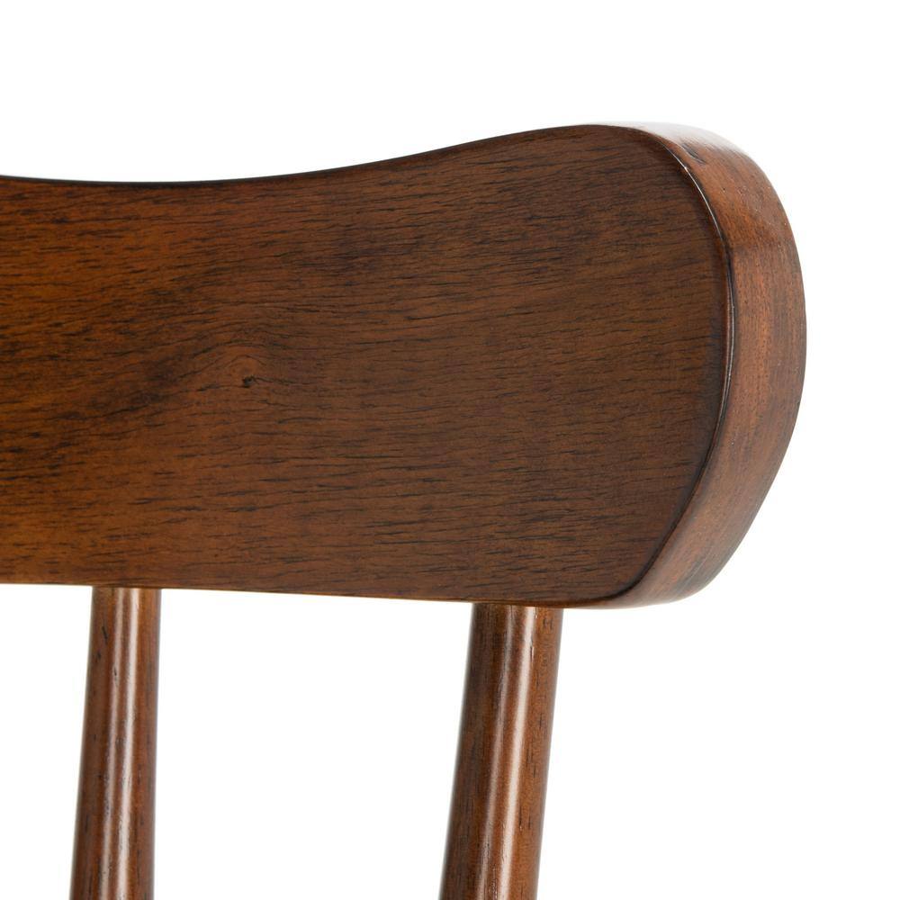 Walnut Slat Back Windsor Dining Chair Set of 2