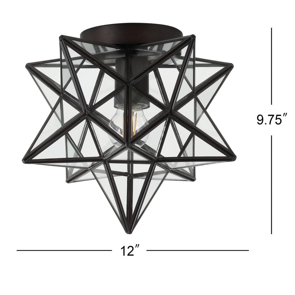 Stella 12" Moravian Star LED Flush Mount in Oil Rubbed Bronze
