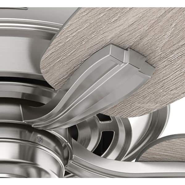 Hunter - Dondra 60 in. Indoor Brushed Nickel Ceiling Fan with Light Kit Included