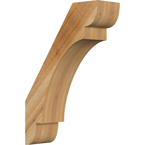 Ekena Millwork 6"W x 18"D x 26"H Olympic Rough Sawn Knee Brace, Western Red Cedar