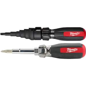 7-in-1 Conduit Reaming Multi-Bit Screwdriver with 13-in-1 Multi-Bit Cushion Grip Screwdriver