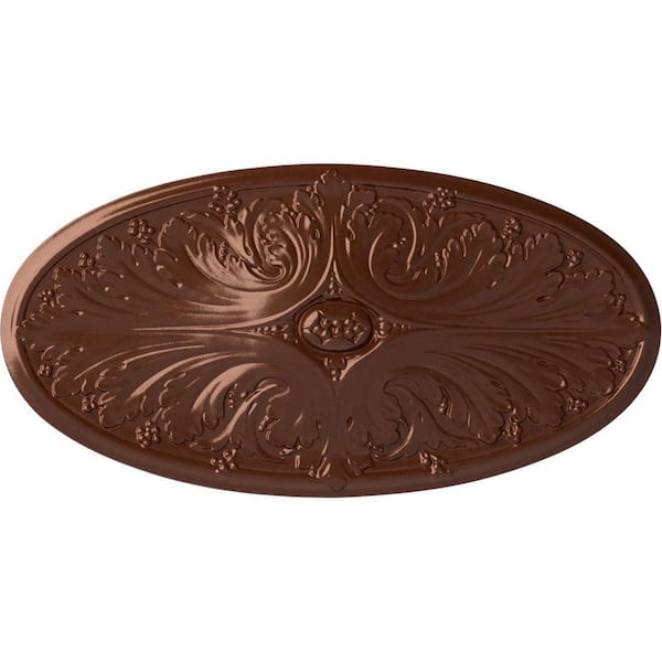 Ekena Millwork 24-3/4 in. W x 12-1/2 in. H x 1-3/4 in. Madrid Urethane Ceiling, Copper Penny
