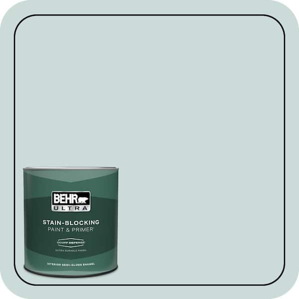 BEHR ULTRA 1 qt. #PPL-46 Blue Cypress Extra Durable Semi-Gloss Enamel Interior Paint & Primer