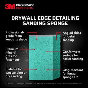 2.5 in. x 4.5 in. x 1 in. 120 Fine Grit Pro Grade Angled Drywall Sanding Sponge