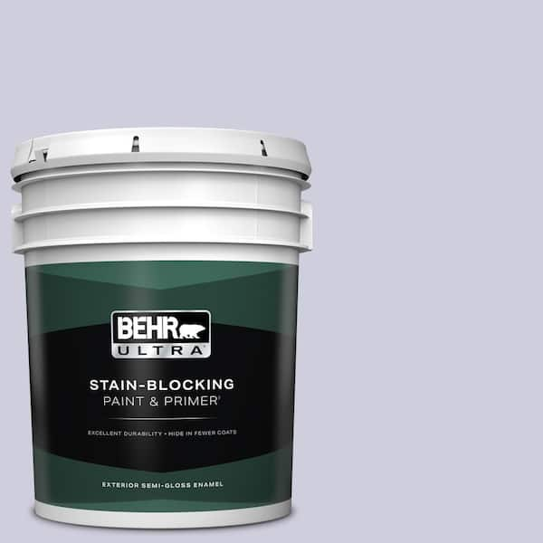 BEHR ULTRA 5 gal. #640C-2 Lavender Sparkle Semi-Gloss Enamel Exterior Paint & Primer