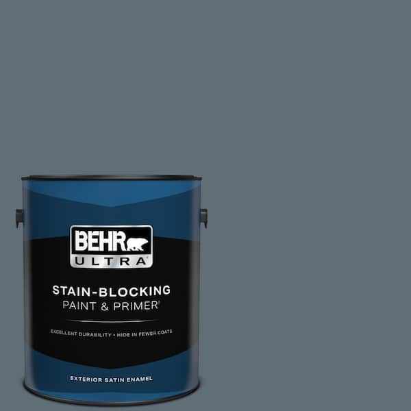 BEHR ULTRA 1 gal. #N480-6 NYPD Satin Enamel Exterior Paint & Primer