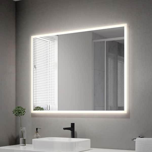 Artika Mavis 47.24 in. W x 35.43 in. H Rectangular 3CCT LED Integrated Defog Function Wall Bathroom Vanity Mirror Frameless