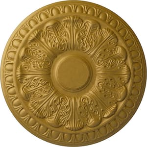 15-3/4 in. x 1-1/2 in. Colton Urethane Ceiling Medallion (Fits Canopies upto 4-3/4 in.), Pharaohs Gold