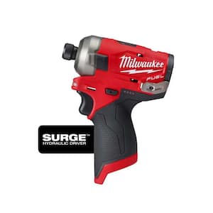 M12 FUEL SURGE 12V Lithium-Ion Brushless Cordless 1/4 in. Hex Impact Driver (Tool-Only)