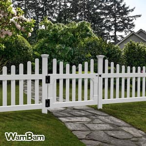 3.5 ft. W x 3 ft. H All American Vinyl Picket Fence Gate with Stainless Steel Hardware