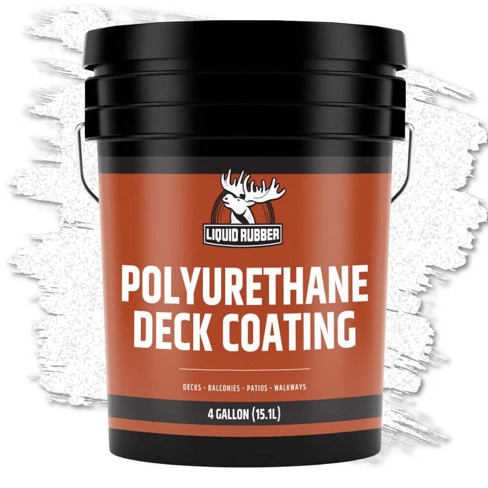 4 Gal., 15.1 l White Smooth Polyurethane Deck Coating