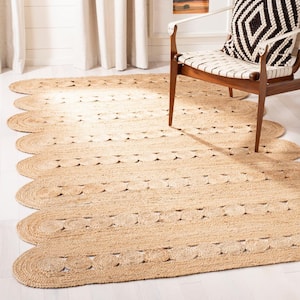 Natural Fiber Beige Doormat 2 ft. x 4 ft. Woven Geometric Area Rug