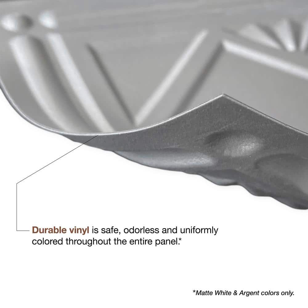 Matte White 48'' x 24'' Decorative Vinyl Ceiling Panels