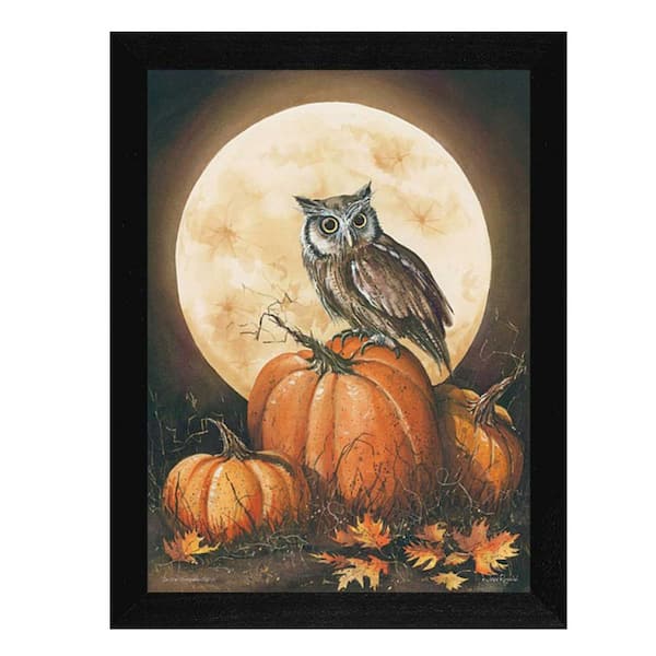 HomeRoots Charlie In the Pumpkin Patch 1-Piece Framed Wall Art 18 in. x 14 in.