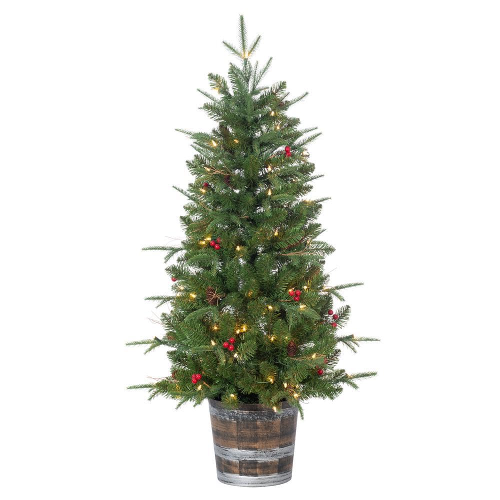 Sterling 4 ft. Artificial Potted Natural Cut Hudson Pine 5257--40C