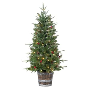 4 ft. Artificial Potted Natural Cut Hudson Pine