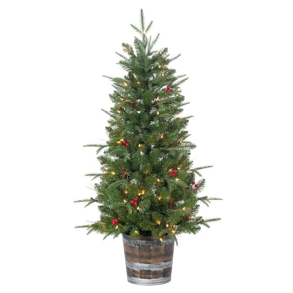 Sterling 4 ft. Artificial Potted Natural Cut Hudson Pine