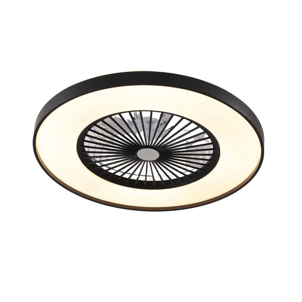 23 in. Black Caged Ceiling Fan with Light, 8 ABS Blades, RGB LED, 6‑Speed Reversible DC Motor, App Control price history on PriceWatchPro