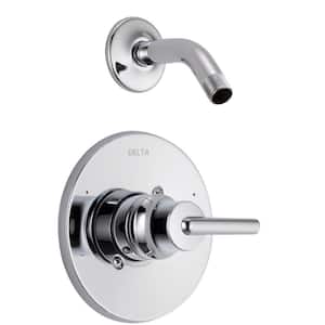 Trinsic 1-Handle Wall Mount Shower Faucet Trim Kit in Chrome (Valve and Showerhead Not Included)