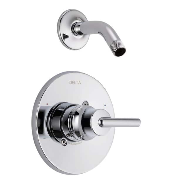 Delta Trinsic 1-Handle Wall Mount Shower Faucet Trim Kit in Chrome (Valve and Showerhead Not Included)
