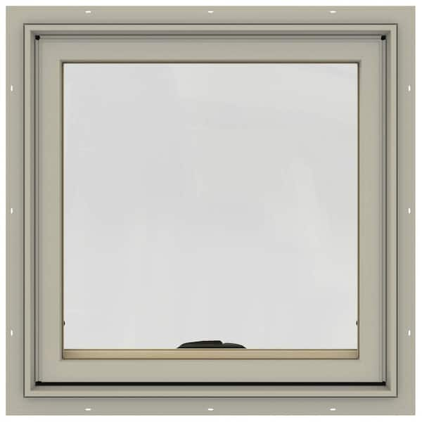 JELD-WEN 24 in. x 24 in. W-2500 Series Desert Sand Painted Clad Wood ...