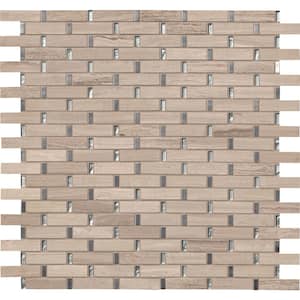 Stella 12 in. x 12 in. x 8 mm Glass Metal and Stone Mesh-Mounted Mosaic Tile (10 sq. ft./Case)