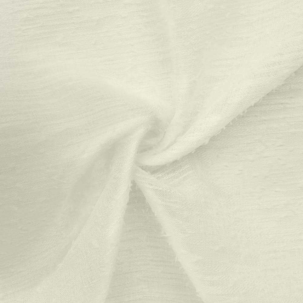 Off-White Sheer Grommet Top Polyester Curtain Panel
