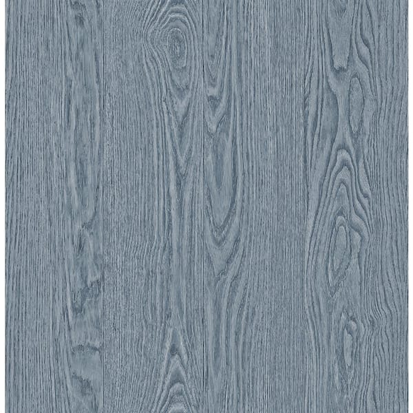 Chesapeake Greenwich Blue Wood Blue Wallpaper Sample