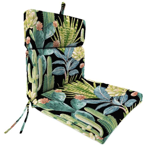 Jordan Manufacturing 44 in. L x 22 in. W x 4 in. T Outdoor Chair Cushion in Hatteras Ebony