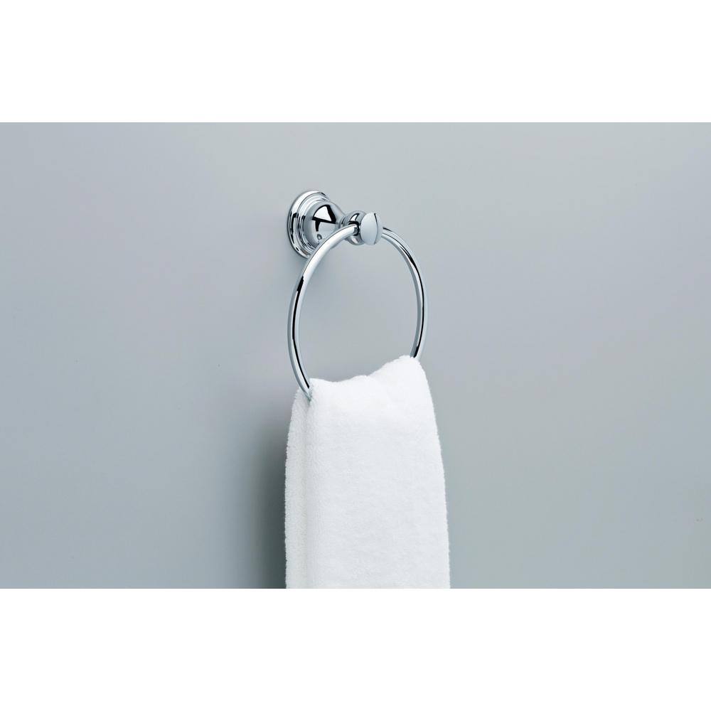 Polished Chrome Wall Mounted Circular Towel Ring