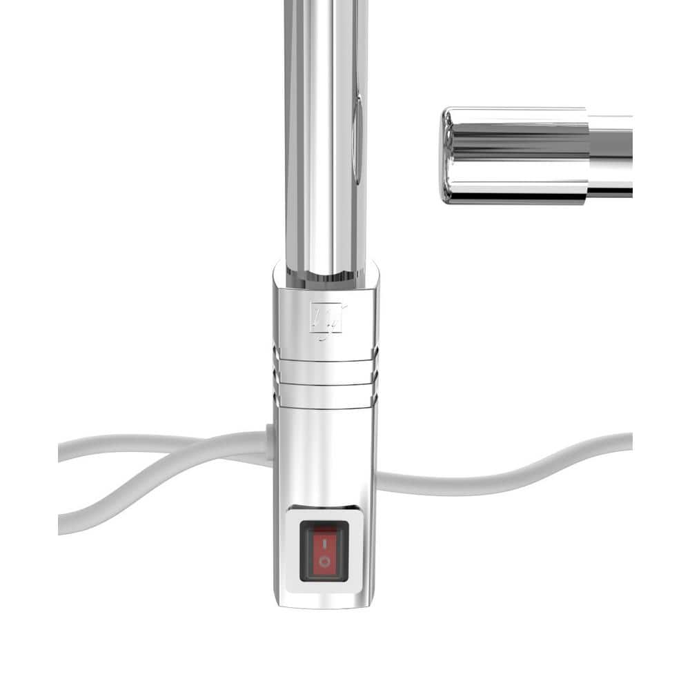 Polished Chrome Wall Mounted 4-Bar Towel Warmer