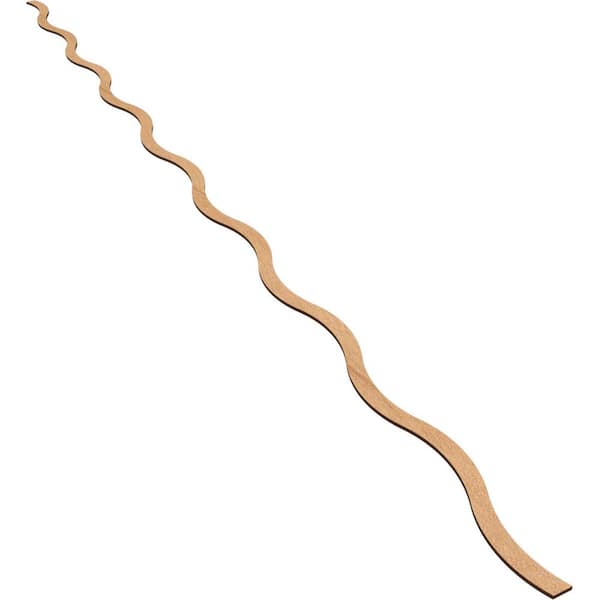 Ekena Millwork Yukon 94 in. H x 0.25 in. W Slatwall Panels in Maple 42-Pack