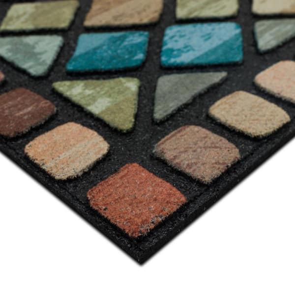 Diamond Planks Multi 18 in. x 30 in. Door Mat
