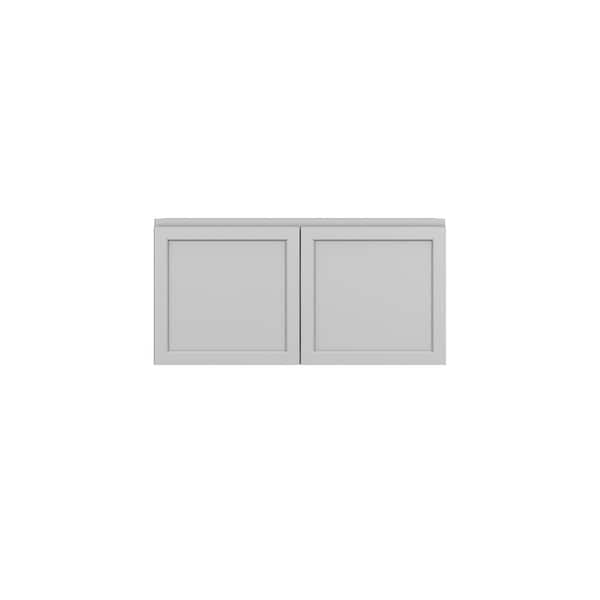 Kunal Kitchens Westport Shaker 30 in. W x 18 in. H x 12 in. D in Painted White Plywood Assembled Wall Cabinet
