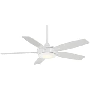 Espace 52 in. Integrated LED Indoor White Ceiling Fan with Light with Remote Control