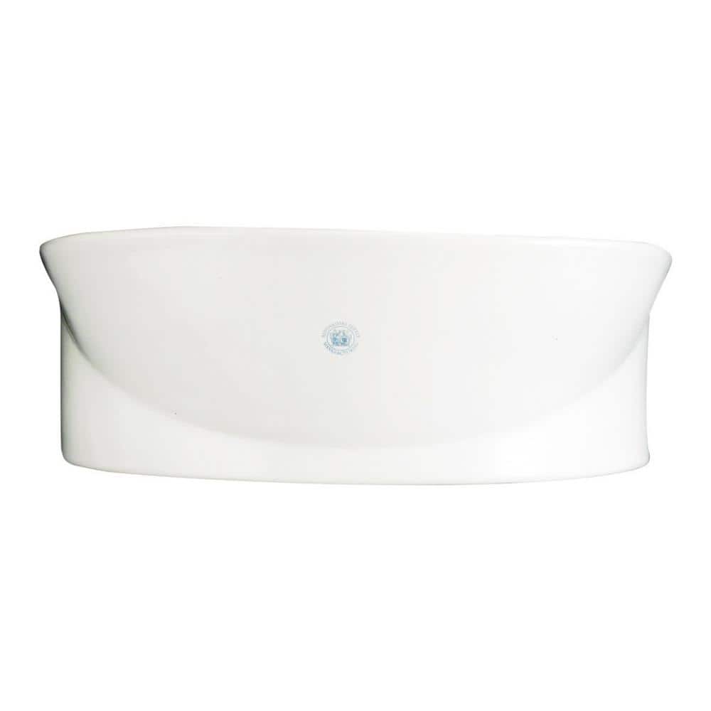 Juniper White Ceramic Wall-Mount Bathroom Sink with Reno-Gloss Finish